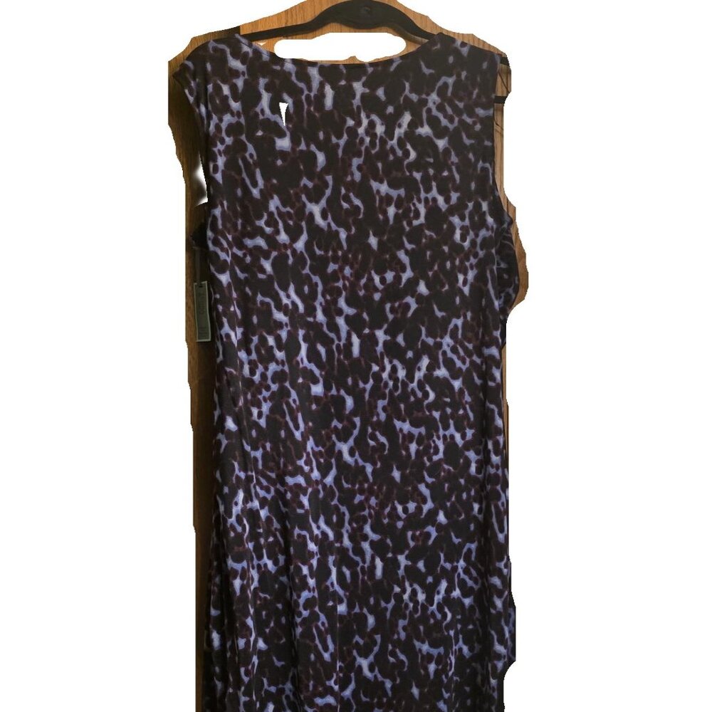 TERRA & SKY WOMENS 1X DRESS NWT DRAPED COLUMN LAVENDER FLEUR - Picture 2 of 9